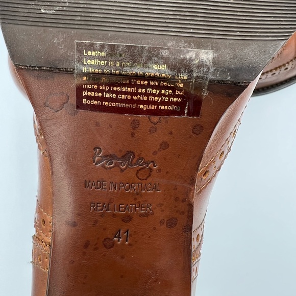 BODEN Brogue Heeled Ankle Boots - Picture 8 of 9